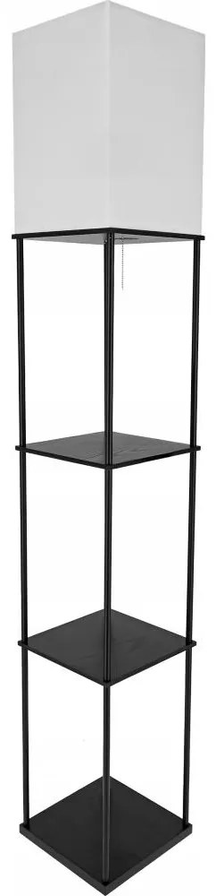 Állólámpa polcokkal, 1xE27/40W/230V, fekete/fehér