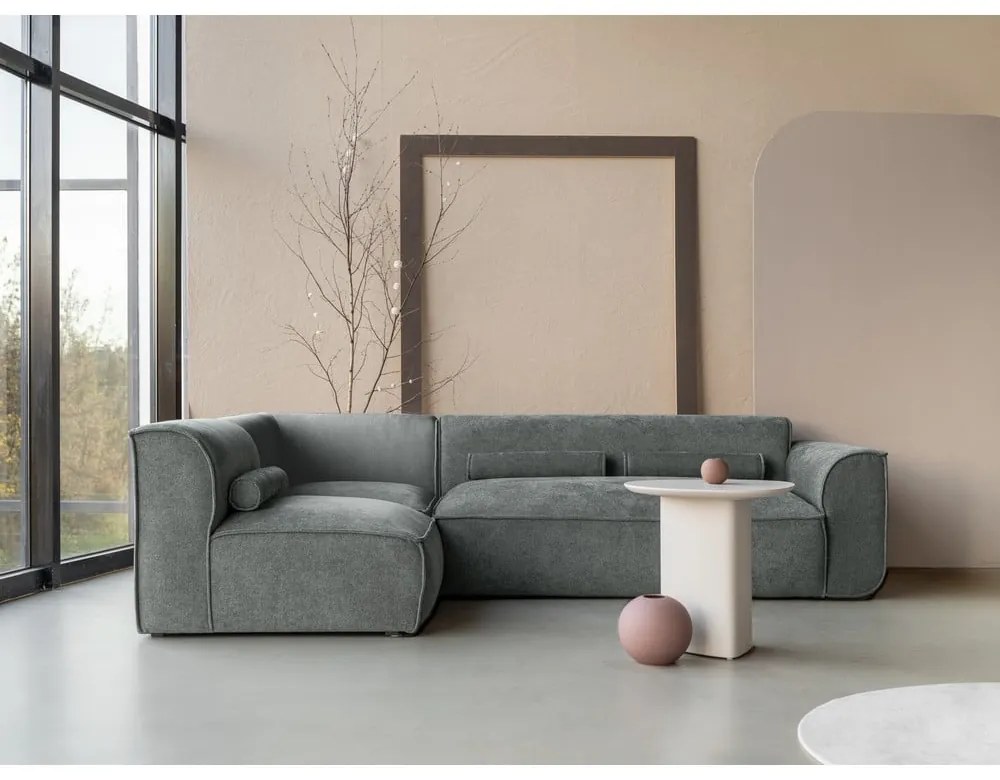 Világoszöld sarokkanapé (bal oldali) Flex Felix – Miuform