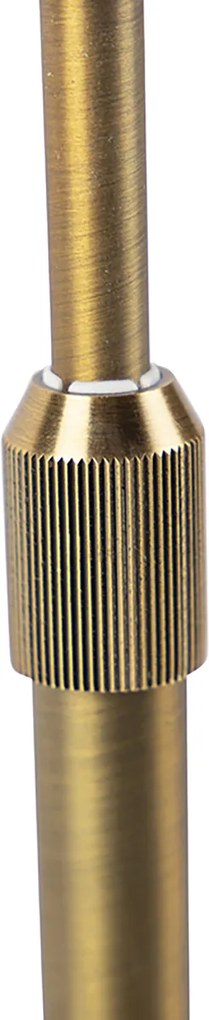 Bronz asztali lámpa ovális, zöld bársonyernyővel, 35 cm - Parte