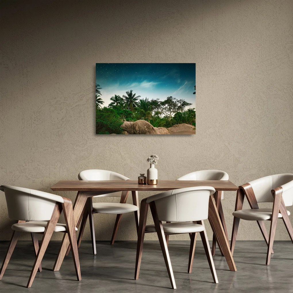 Kép - pálmafák (üvegen) (70x50 cm)