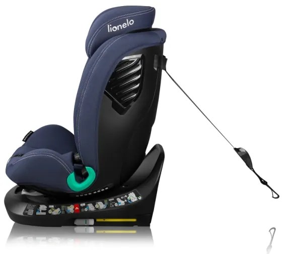Lionelo - Forgatható autósülés bázissal BASTIAAN ONE i-Size 40–150 cm tengerészkék