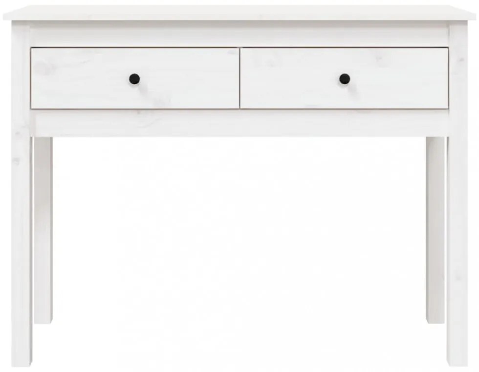 fehér tömör fenyőfa tálalóasztal 100 x 35 x 75 cm