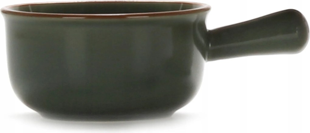 Cotta kerámia tál füllel 18 x 6,5 cm, kékes-szürke