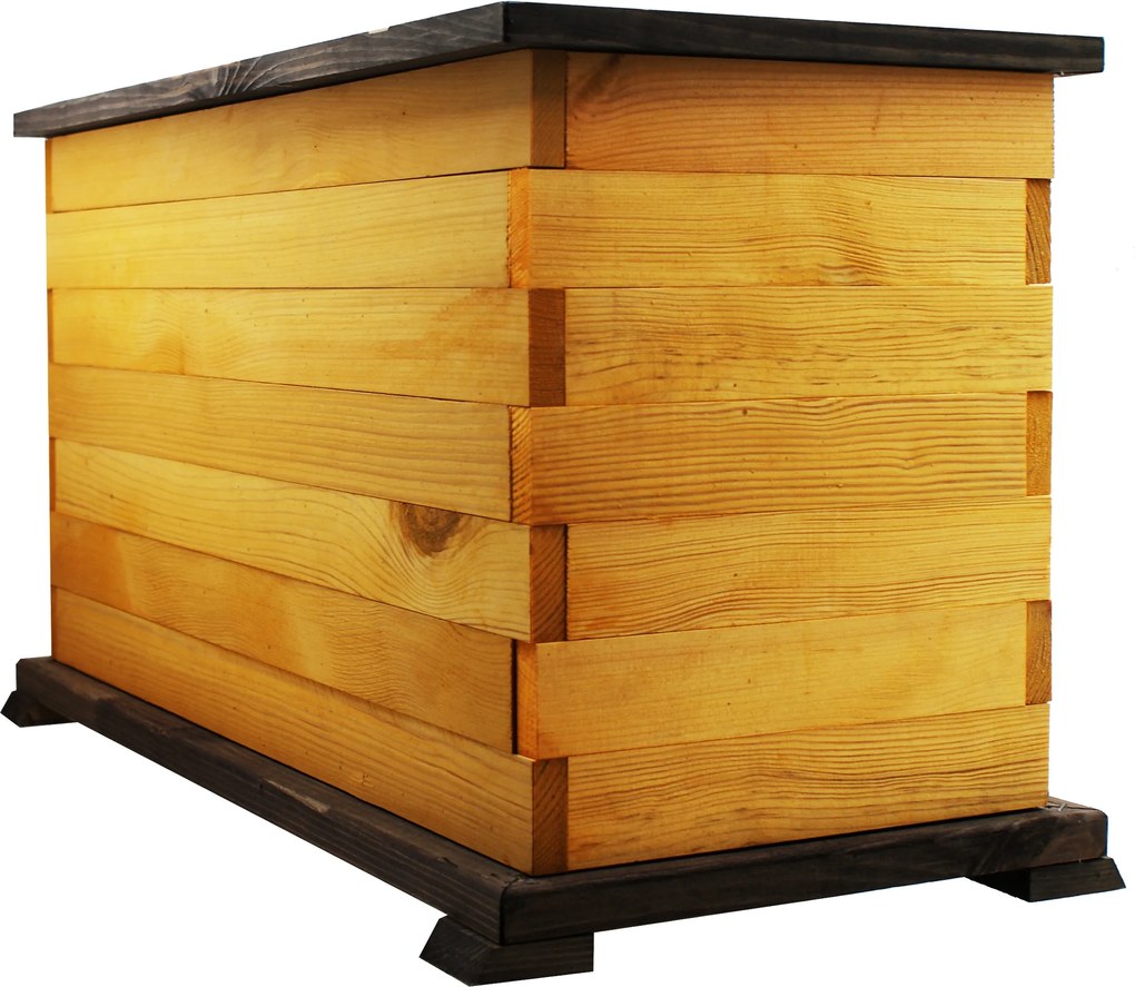 Kerti virágtartó virágágyás fa téglalap fenyő