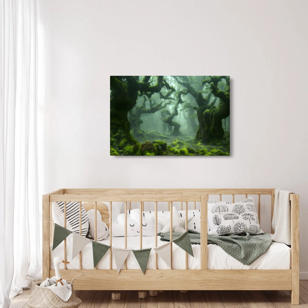 Kép - Egy mohával borított erdő (90x60 cm)