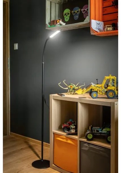 Lámpa Állólámpa YORK 10W, 900lm, AC220-240V, 3 fokozatú fényerő, 3-CCT, távirányító ,PF>0,5, Ra>85, fekete