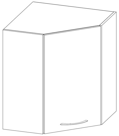 Konyhai Sarokszekrény Felső Világos/Sötét Sonoma Színben. LIVIA LV-05/G 60 N