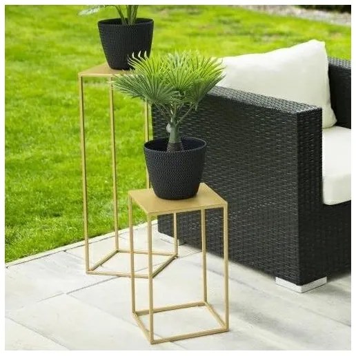 Virágállvány 40x24 cm arany színben