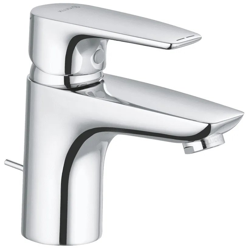 KLUDI Pure&amp;Solid 70 mosdó csaptelep, egykaros, automata leeresztővel, króm