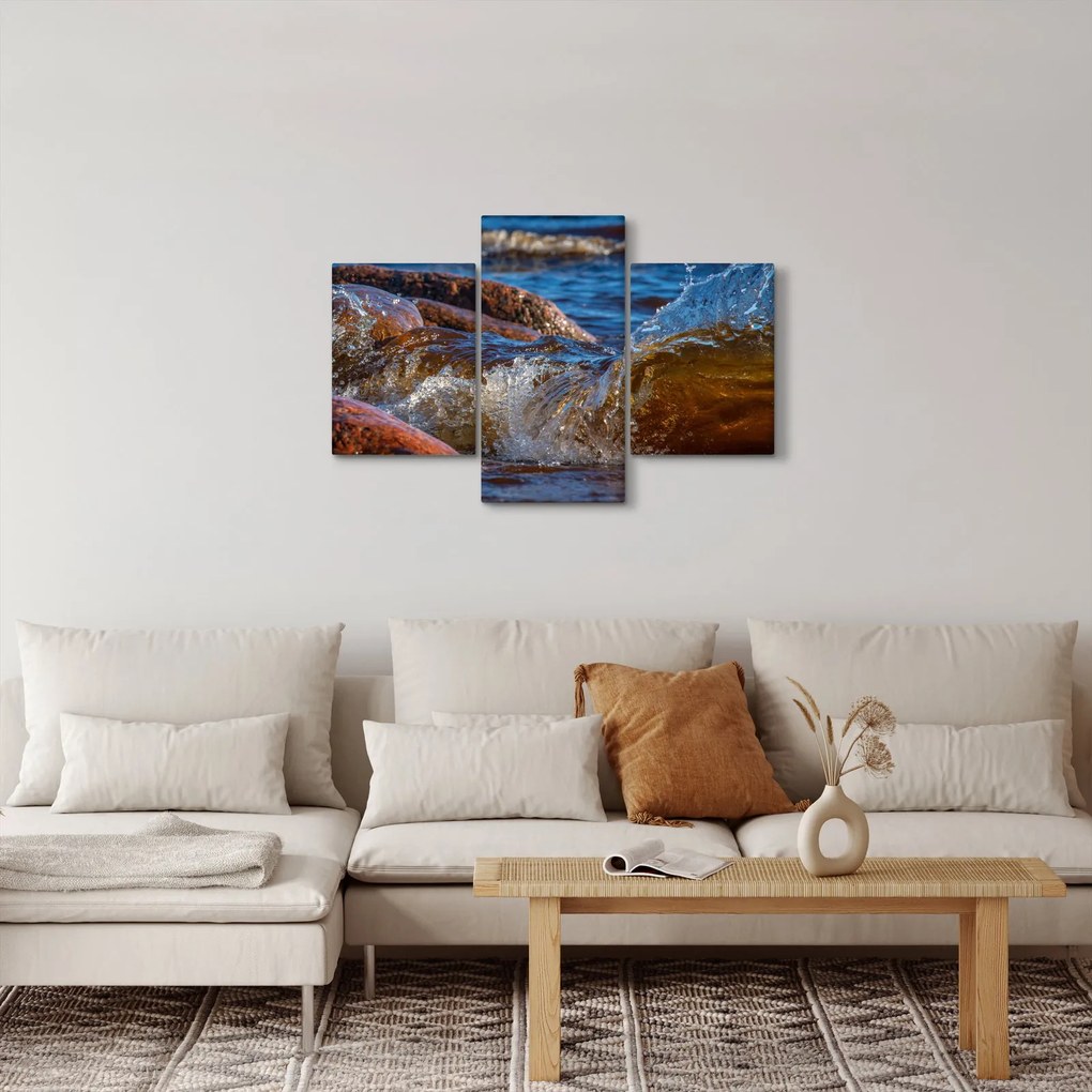 Részletes kép - víz a kövek között (90x60 cm)