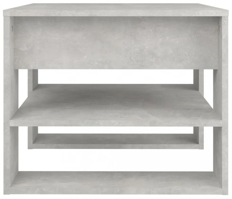 betonszürke szerelt fa dohányzóasztal 55,5x55x45 cm
