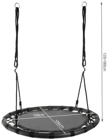 Gólyafészek hinta 100 cm fekete