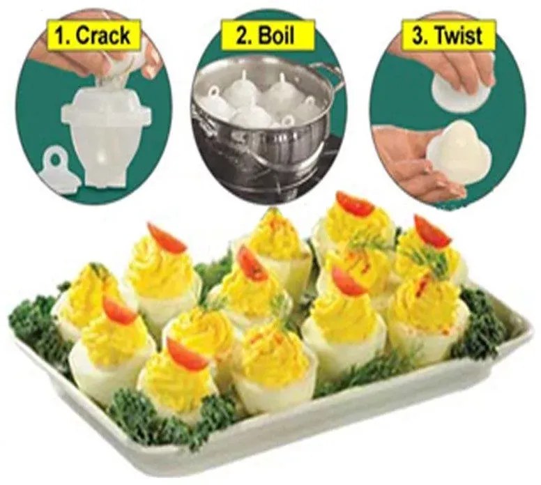 Zaparkorun Tojásfőző pohár - 6 db + tojás szétválasztó