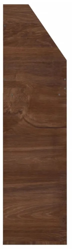 barna tölgyszínű szerelt fa újságtartó gyerekeknek 71x30x114 cm