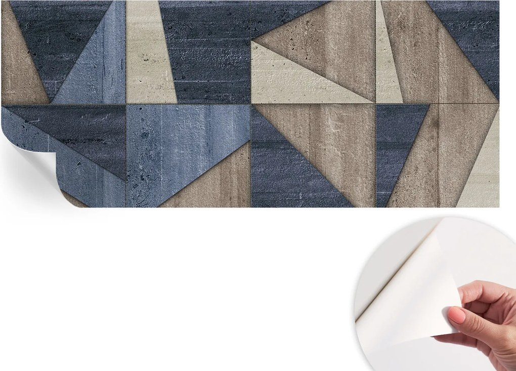 Öntapadós tapéta Divatos 3D fali ragasztó Geometrikus minták 250x104