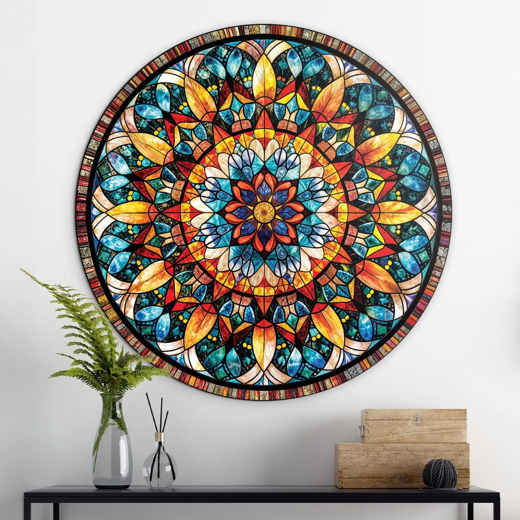 DUBLEZ | Színes mandala a falra - Kaleidoszkóp | Prémium UV nyomtatás