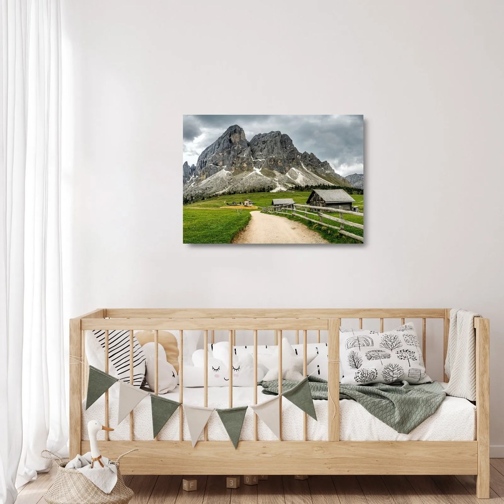Kép - Az osztrák hegyekben (üvegen) (70x50 cm)