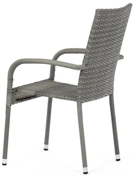 Szürke Polyrattan Kerti Szék, Fém Vázzal. AZC-S2114 GREY