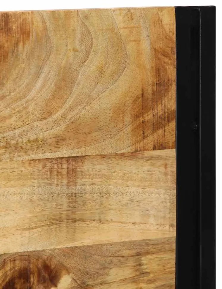 tömör fa mangó és vas fejtámla 120 cm