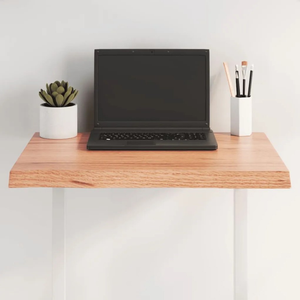 világosbarna asztallap 60x60x(2-4) cm kezelt tömör élőszegélyes