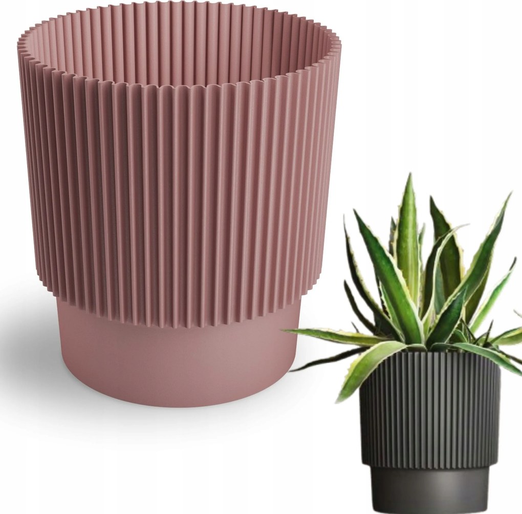 Kerek kaspó Elsa DEL15 Fedő