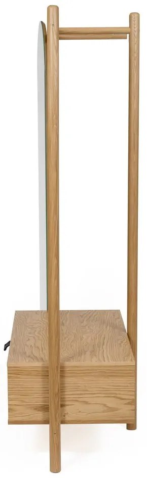 Tripod tölgyfa előszoba bútor tükörrel - Woodman