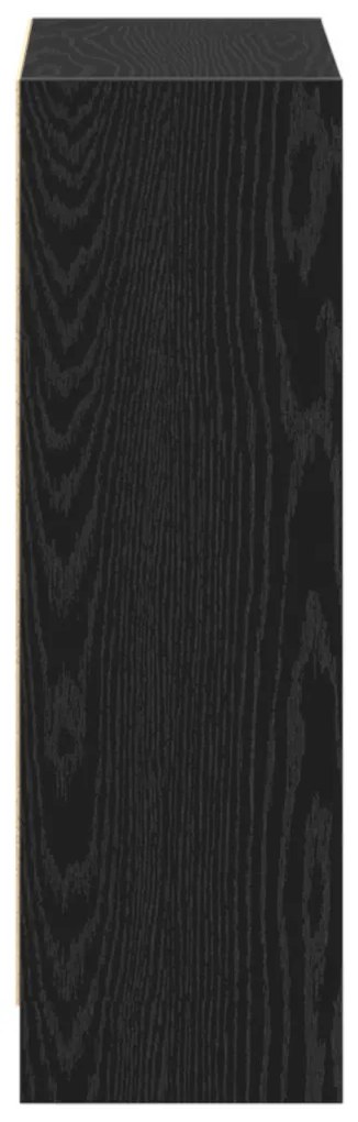 Könyvespolc Fekete 60x24x76 cm Műanyag