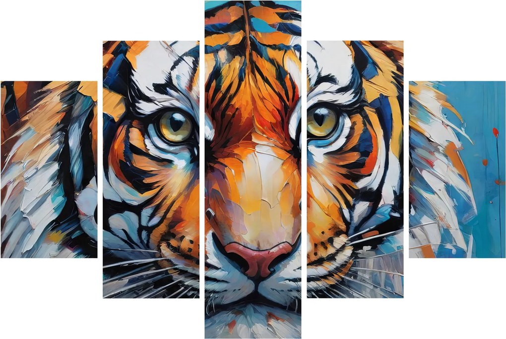 Kép - Tigris látképe, festmény (150x105 cm)