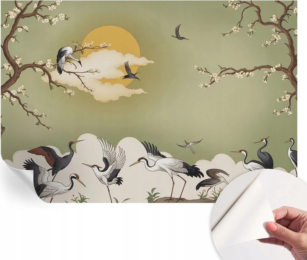 Öntapadós tapéta Divatos 3D fali ragasztóval Elegáns természet 152x104 cm