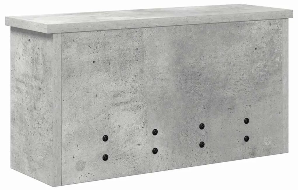 Fali Kabáthorog polcokkal Beton szürke 50 x 16 x 26 cm Faanyag