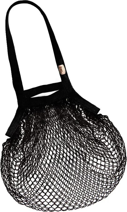 Fekete hálós táska, vállon hordható, cseh termék fekete