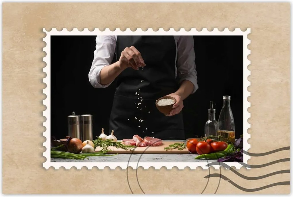 Poszterek 120x80 Szakács só serpenyő