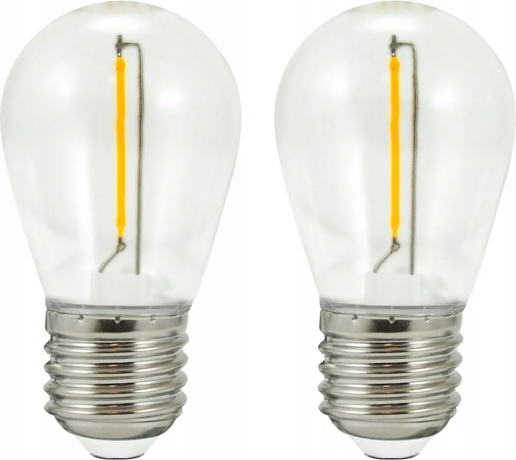 S14 izzók Átlátszó 36V-os fényfüzérhez 2 db