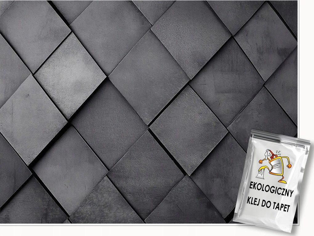 Fotótapéta Absztrakt 3D Fekete Hálószoba Nappali Tapéta Flizelina 400x280