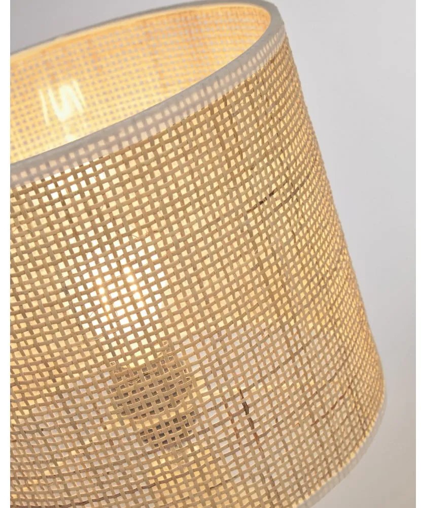 Krémszínű-natúr színű kerámia asztali lámpa (magasság 46 cm) Erna – Kave Home