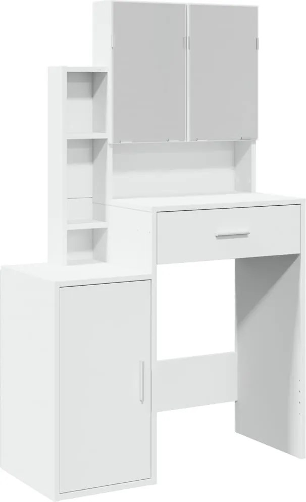 vidaXL fehér fésülködőasztal szekrénnyel 80 x 35 x 132 cm