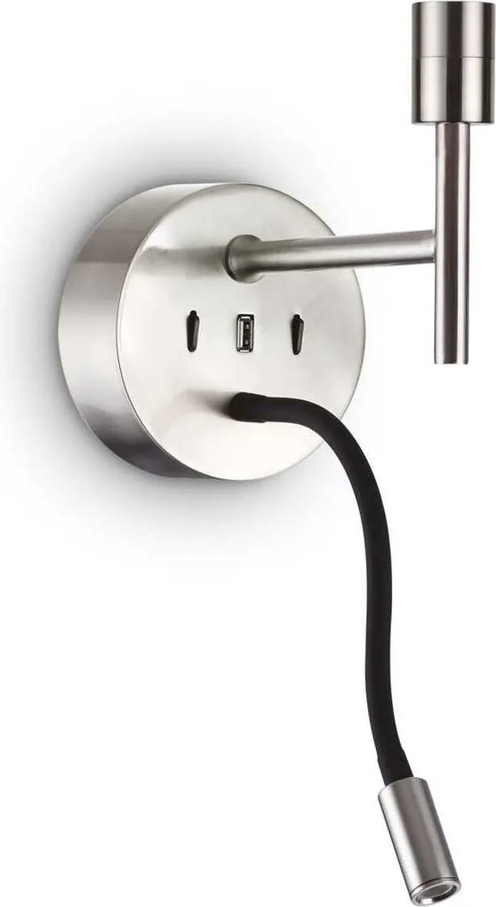 Ideal Lux Set Up MAP2 Nickel fali lámpa 259833 E27 1x60W Led 3W 22