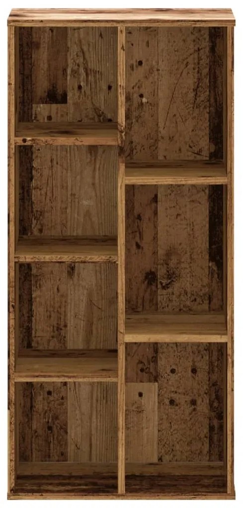 antik fa színű szerelt fa könyvespolc 50 x 25 x 105 cm