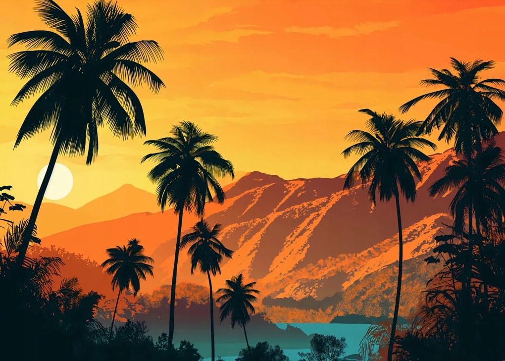 Poszter 35x25cm Naplemente a szigeteken