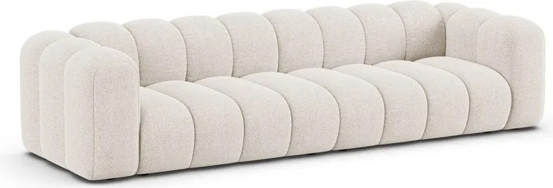 Krémszínű zsenília kanapé 290 cm Lupine – Micadoni