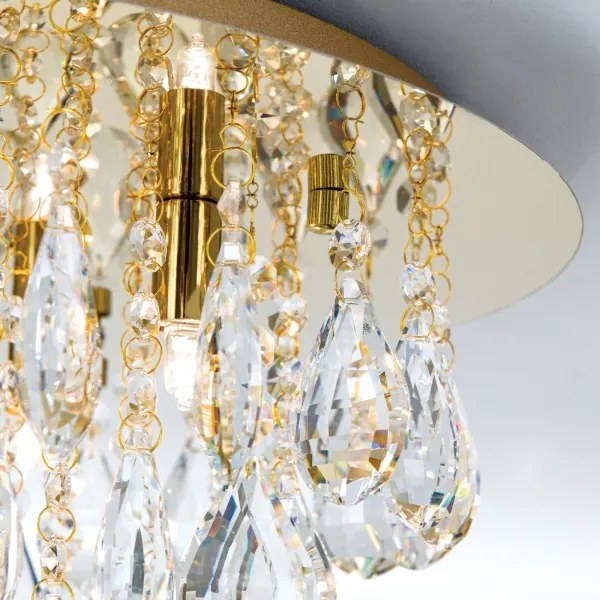 Orion DLU 2516/45-Kristály mennyezeti lámpa CELESTE 6xG9/40W/230V átm. 45 cm arany