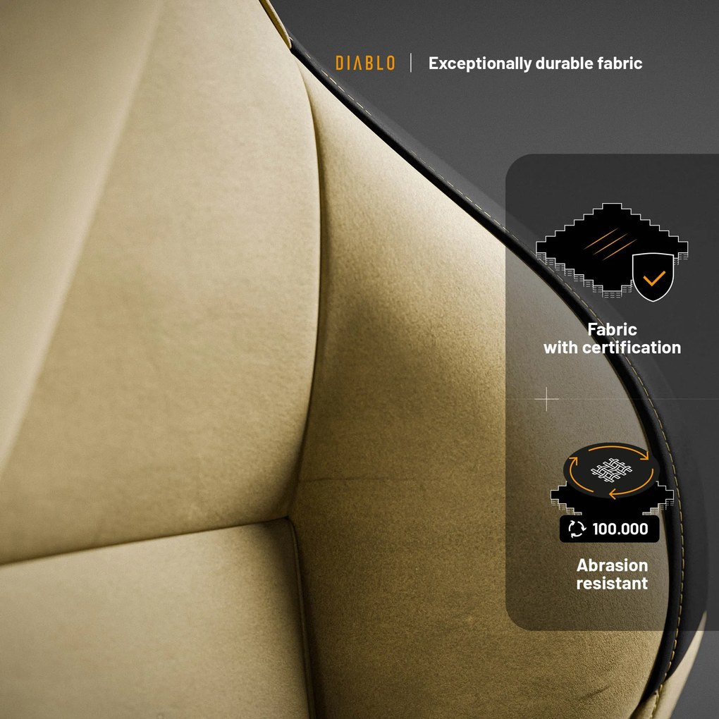 Gamer szék Normal Size, arany-fekete: Diablo X-One Prime Broken Gold