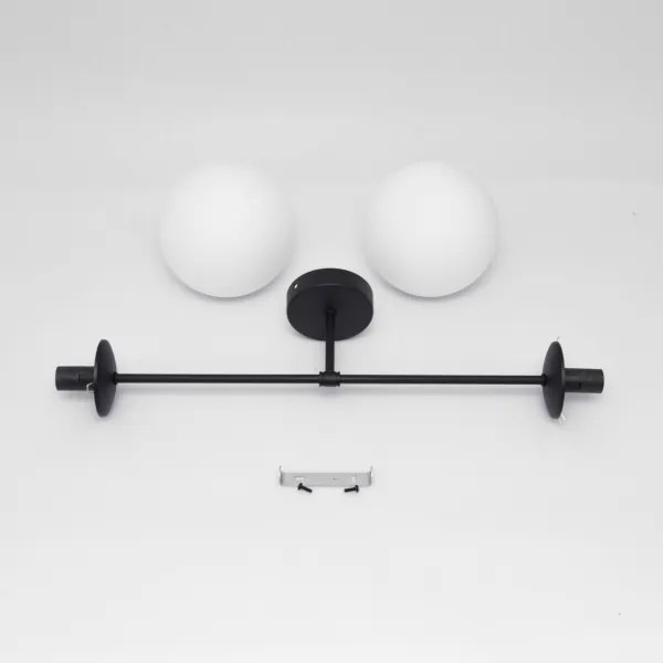 Felületre szerelhető csillár MOON 2xE27/15W/230V fekete