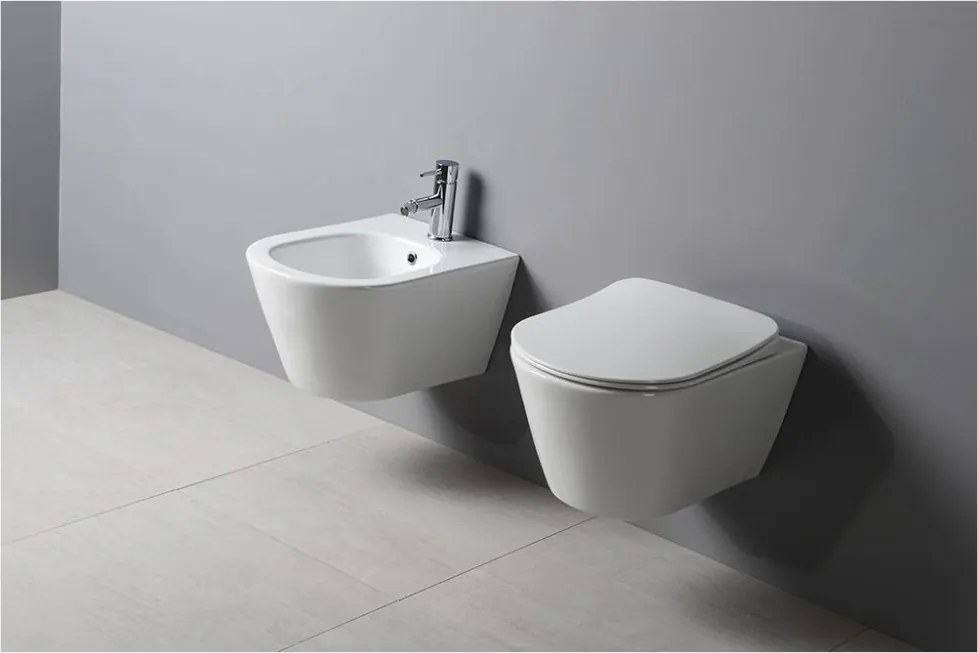 Sanovit AVVA fali WC - rimless - perem nélküli - rejtett rögzítésű - 53 cm