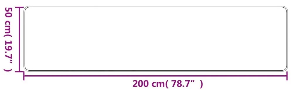 tópszínű szizálhatású futószőnyeg 50 x 200 cm