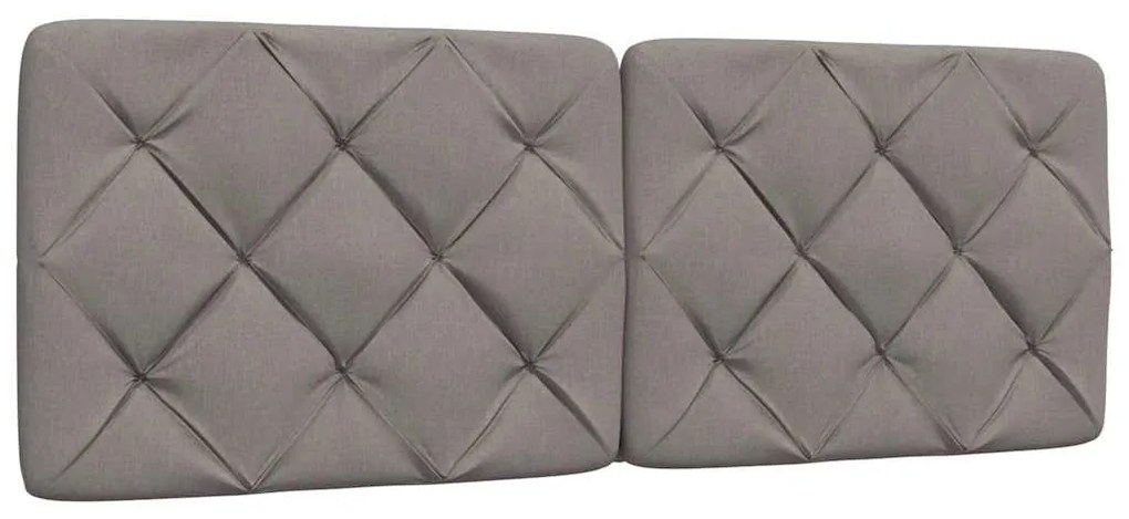 tópszínű szövet ágykeret LED-es matrac nélkül 140 x 200 cm