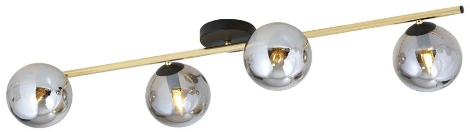 EMIBIG 1246-4 SPLENDI Glamour Mennyezeti Lámpa Fekete, Grafit, Arany E14 IP20