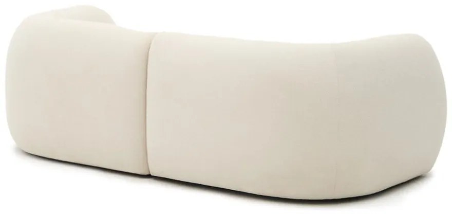 Krémszínű zsenília sarokkanapé (jobb oldali-heverő résszel) Martina – Kave Home