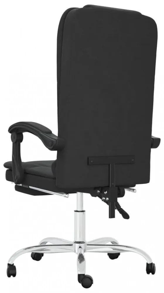 vidaXL fekete műbőr dönthető irodai masszázsszék