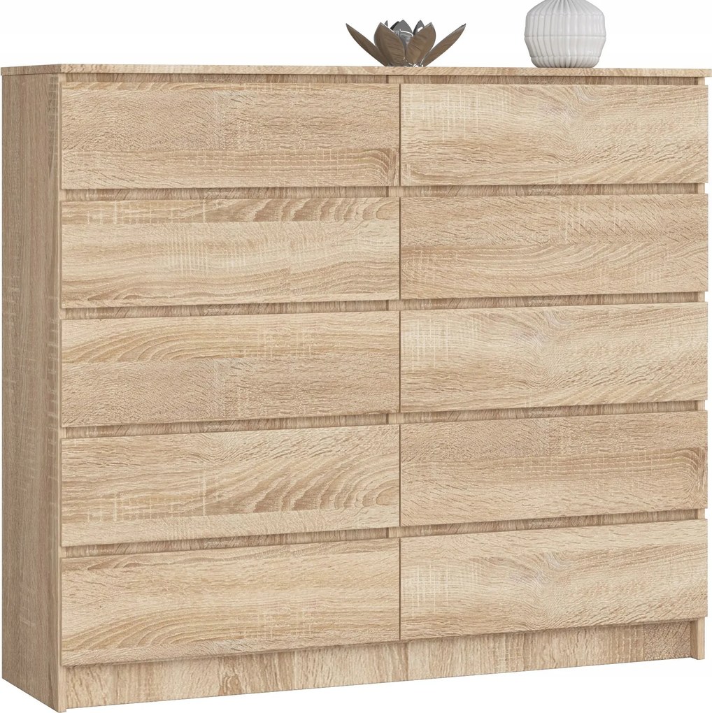 Komód K140 10SZ Clp Pk Sonoma Tölgy Akd